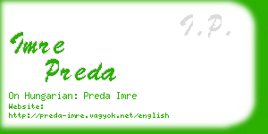 imre preda business card
